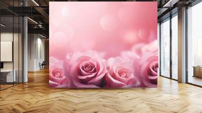 blush color pink background illustration rose fuchsia, salmon cotton, candy magenta blush color pink background Wall mural