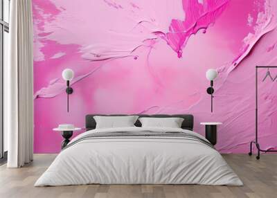 close pink paint splat Wall mural