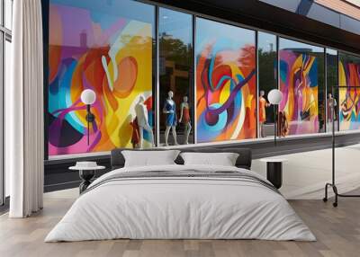 colorful acrylic signs Wall mural