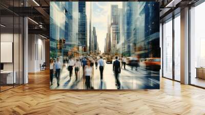 commerce city business background illustration economy growth, development innovation, entrepreneurship investment commerce city business background Wall mural