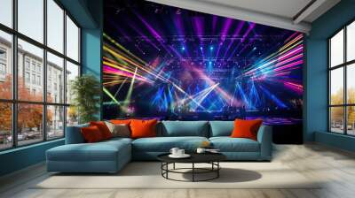 display moving lights Wall mural