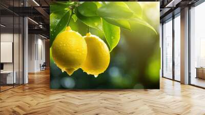 green two lemon yellow Wall mural