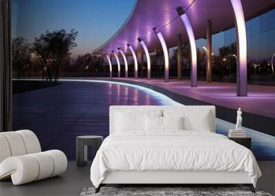 modern walkway lighting Wall mural