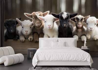 photo portrait goat farm Wall mural