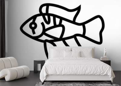 ram cichlids fish line icon vector. ram cichlids fish sign. isolated contour symbol black illustration Wall mural