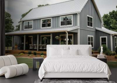 roof gray siding Wall mural