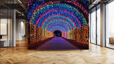 s christmas light tunnel Wall mural