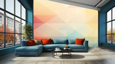 shape light geometric background illustration design vibrant, colorful simple, clean trendy shape light geometric background Wall mural