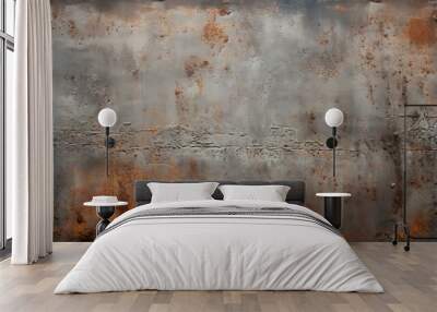 silver grey metal background Wall mural