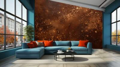 speckled chocolate brown background Wall mural