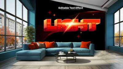 Red Light Bold Text effect Wall mural