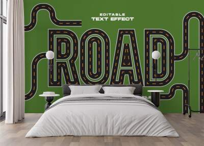 Road Text Effect Wall mural