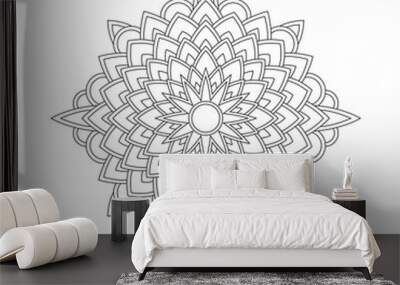 Abstract mandala arabesque coloring page book illustration. t-shirt design. floral wallpaper background Wall mural