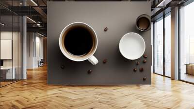 cup of coffee beans with beans Wall mural