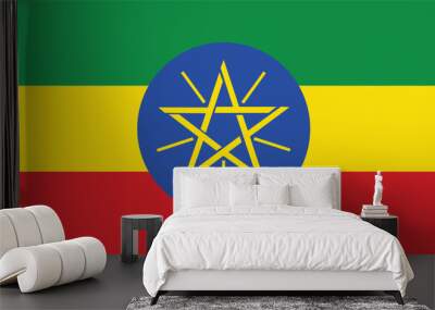 National Flag of Ethiopia, Ethiopia Flag Wall mural