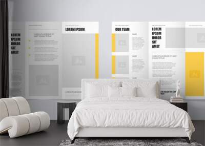 minimal style trifold brochure design  Wall mural