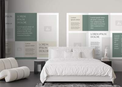 minimal style trifold brochure design  Wall mural