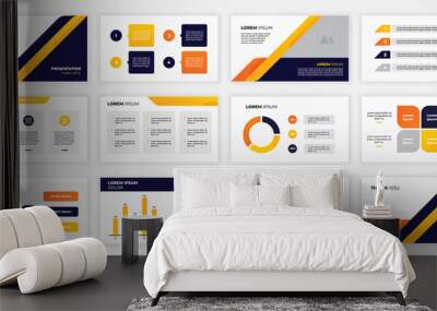 modern power point presentation template set Wall mural