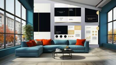 modern simple brochure pages templates Wall mural