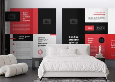 modern trifold business brochure template Wall mural