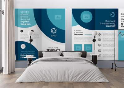 modern trifold business brochure template Wall mural