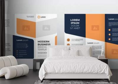 modern unique a4 trifold brochure template Wall mural