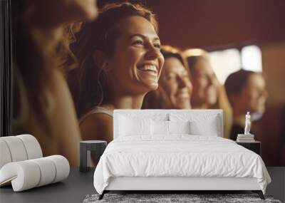 A group of women sit together, enjoying each other's company Wall mural