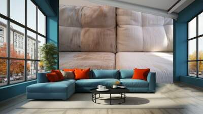 Two couches with one of them being a lighter shade of white Wall mural