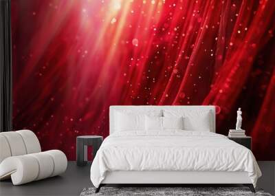 Vibrant red nebula, likely a region of star birth. Stellar light illuminates the depths of space. Wall mural