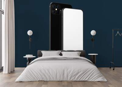 a digital smartphone device mobile phone 3d isolated Wall mural