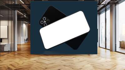 a digital smartphone device mobile phone 3d isolated Wall mural