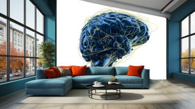 Artificial intelligence. Technology web background. Virtual concept Wall mural