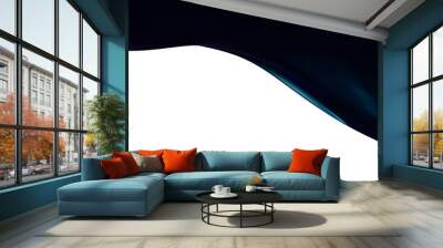 Azure Elegance: Abstract 3D Blue Wave Illustration for Elegant and Sophisticated Designs Wall mural