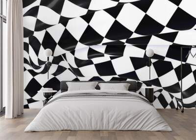 background of checkered flag illustration Wall mural