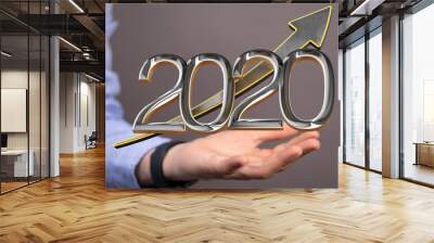 business year 2020 up goals and success illustration Wall mural