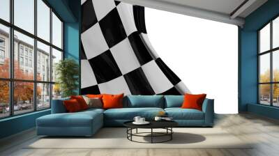 Checkered flag, race flag background 3d Wall mural