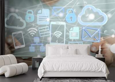 cloud net Wall mural