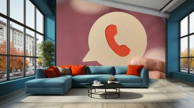 communication support contact concept service Wall mural