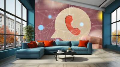 communication support contact concept service Wall mural