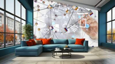 data code binary concept Wall mural