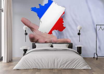 Digital France map country 3d Wall mural