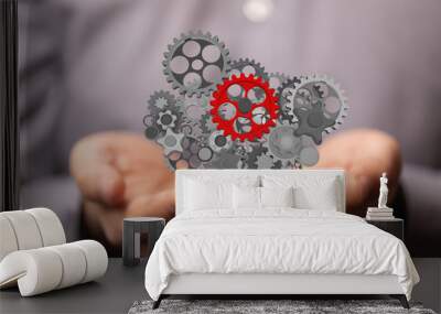 Engineering And Design Image gears. Wall mural