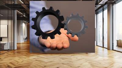 Engineering And Design Image gears. Wall mural