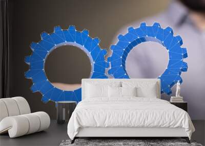 gear Technology setting concept background. Wall mural