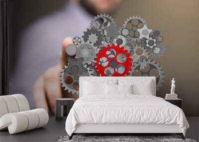 gear Technology setting concept background. Wall mural