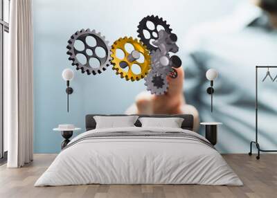 gear Technology setting concept background. Wall mural