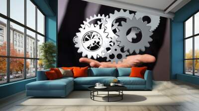 gear Technology setting concept background. Wall mural