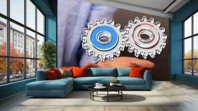 gear Technology setting concept background. Wall mural