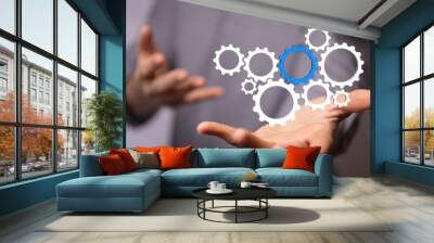 gear Technology setting concept background. Wall mural