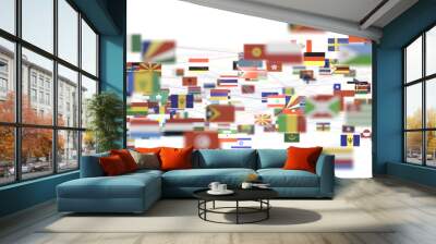 Globe International World Flags - PNG transparent Wall mural